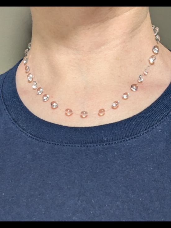 Jewelry - Delicate Clear Bead Choker Necklace - Women Jewelry